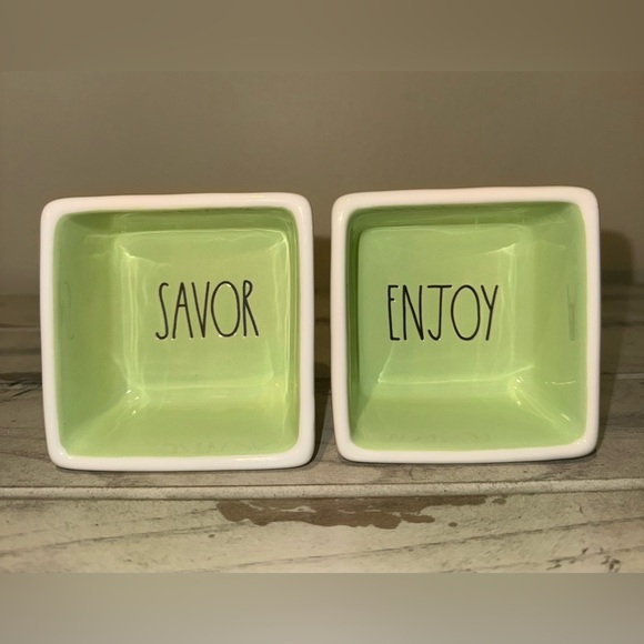 Rae Dunn Savor and Enjoy Square Bowl Set - Picture 1 of 4